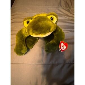 Rare Vintage Ty Inc 1991 Freddie Frog Green Plush Clean Heart Tag Korea Made